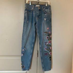 Zara Embroidered Jeans